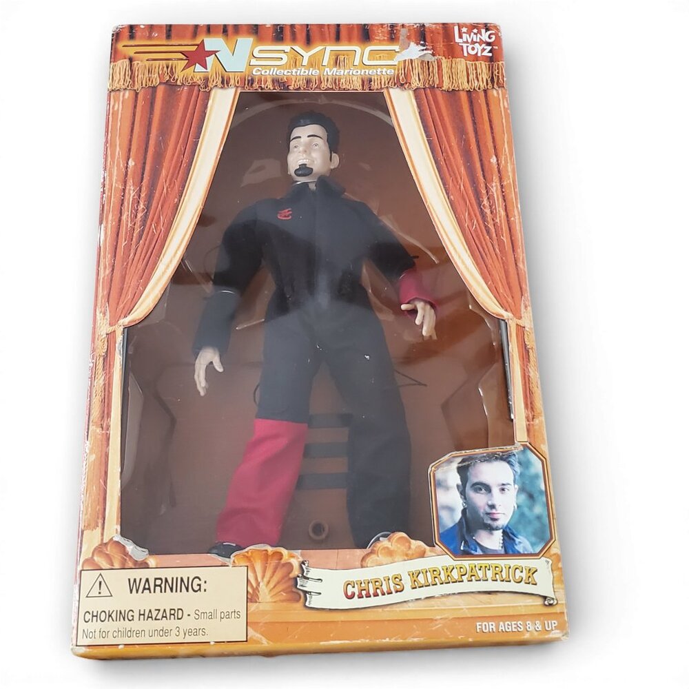 NSYNC Chris Kirkpatrick Collectible Marionette Doll Living Toyz 2000 New In Box
